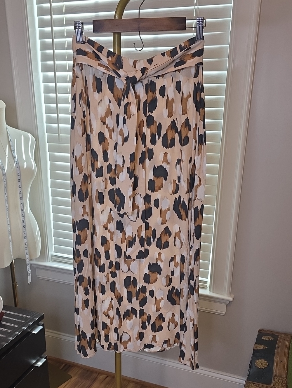 Ann Taylor Leopard-Print Maxi Skirt in Beige, Tan and Black